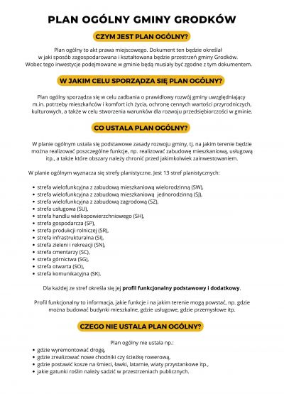 Plan og&oacute;lny Gminy Grodk&oacute;w